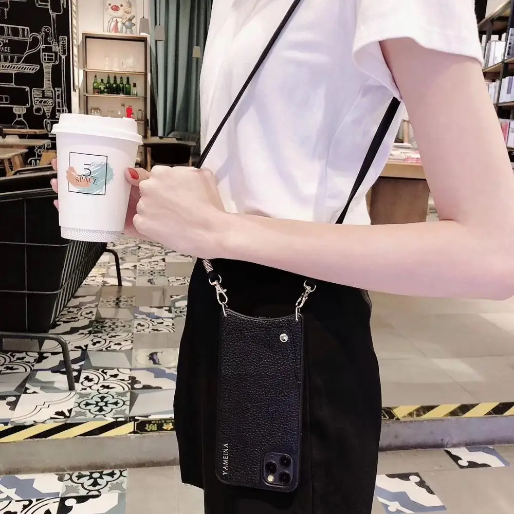 Credit Card Leather Wallet Strap Crossbody Long Chain Phone Case for iPhone 12 12ProMax 11 11Pro XR X XS Max 7 8 Plus Back cover
Credit Card Leather Wallet Strap Crossbody Long Chain Phone Case for iPhone 12 12ProMax 11 11Pro XR X XS Max 7 8 Plus Back cover