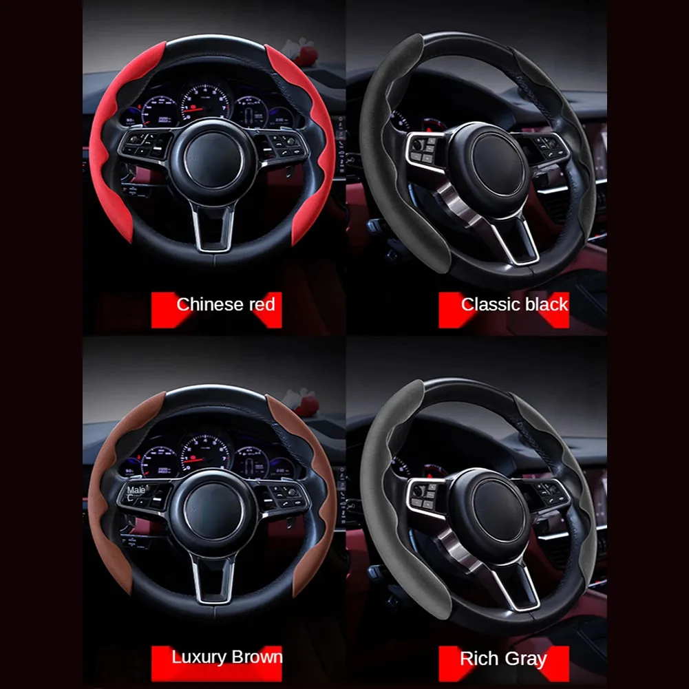 2PCS/set Universal Car Steering Wheel Cover Breathable PU Leather Wheel Cover Handle Anti-Slip Wheel Protection Cover Decoration
2PCS/set Universal Car Steering Wheel Cover Breathable PU Leather Wheel Cover Handle Anti-Slip Wheel Protection Cover Decoration