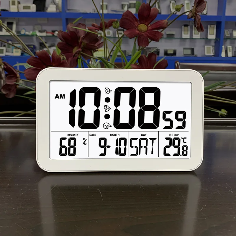 LED Electronic Table Clock Digital Alarm Clock Temperature Humidity Meter Thermometer Hygrometer Indoor Outdoor Weather Station
LED Electronic Table Clock Digital Alarm Clock Temperature Humidity Meter Thermometer Hygrometer Indoor Outdoor Weather Station