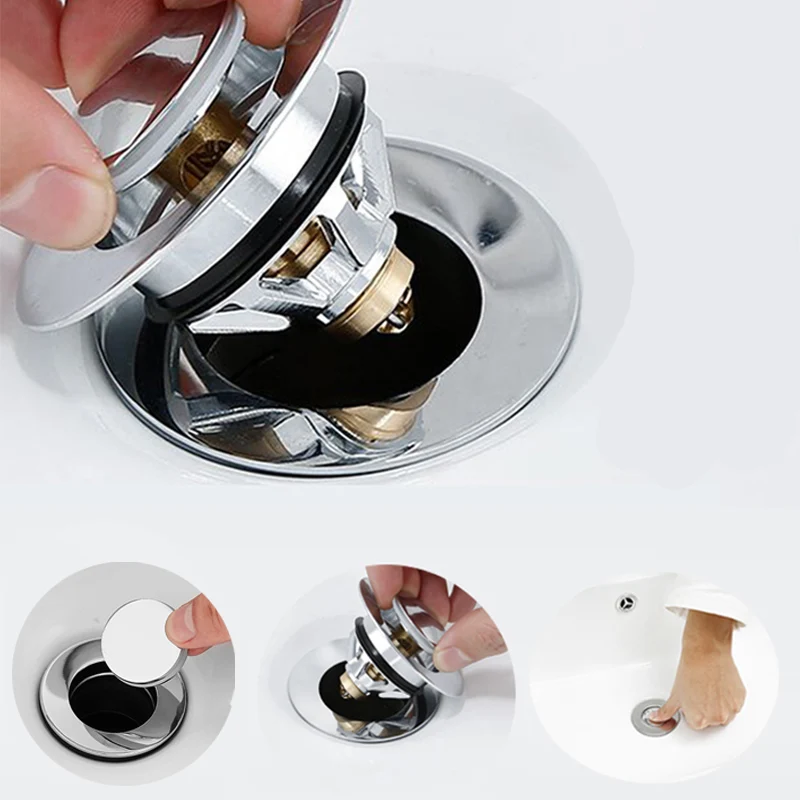 Drain Filter Hair Suction Device Universal Copper Pop-up Bouncing Core Push Basin Deodorant Bathtub Plug Sink Bathtub Plug Trap
Drain Filter Hair Suction Device Universal Copper Pop-up Bouncing Core Push Basin Deodorant Bathtub Plug Sink Bathtub Plug Trap