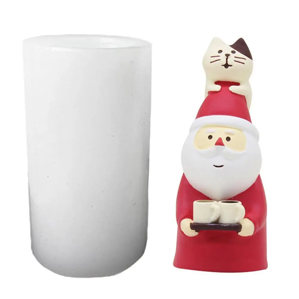 Santa Claus Silicone Mould DIY Christmas Aromatherapy Candle Mould Santa Holding Tea With Cat Desktop Ornament Home Decoration
Santa Claus Silicone Mould DIY Christmas Aromatherapy Candle Mould Santa Holding Tea With Cat Desktop Ornament Home Decoration