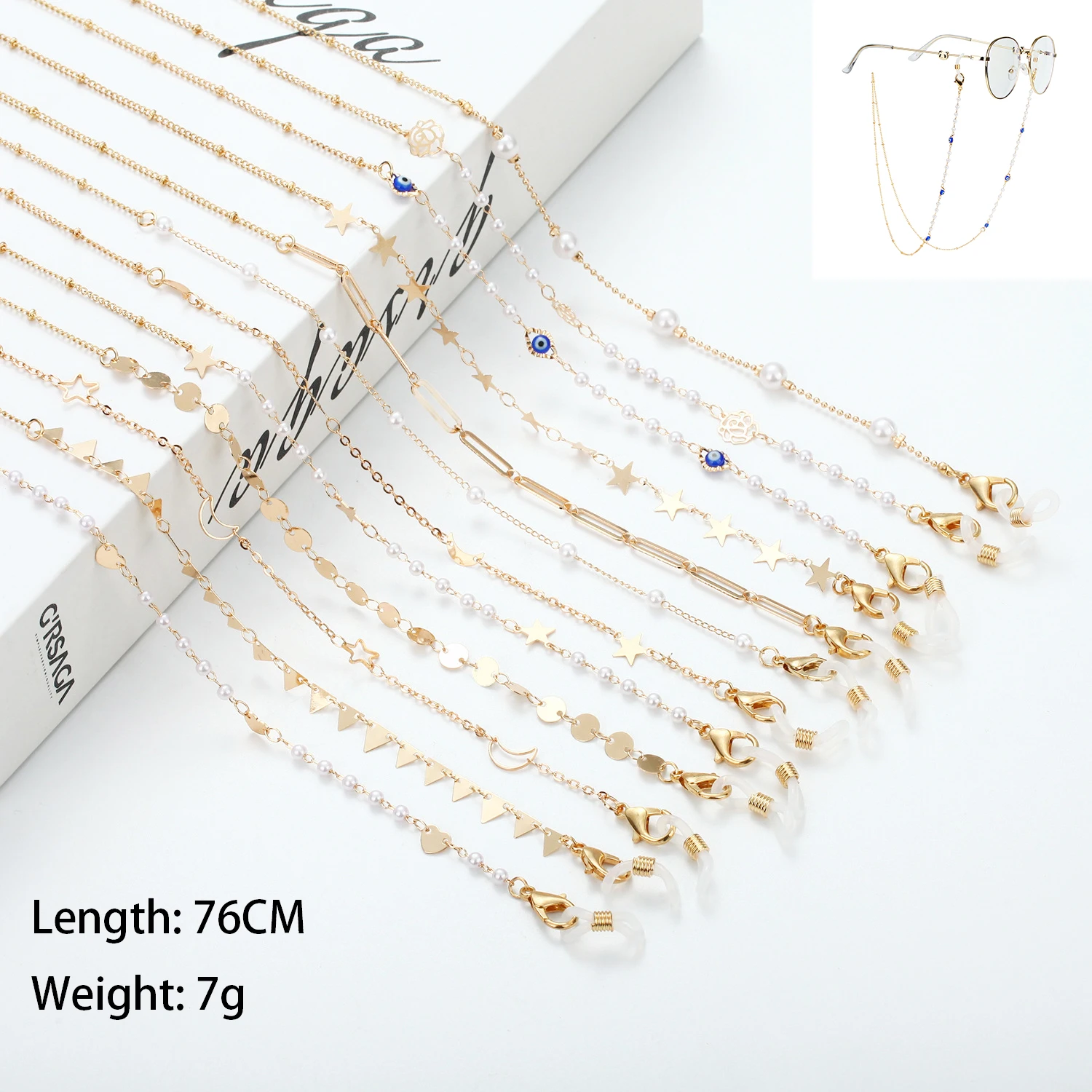2021 New Fashion Hollow Star Moon Sunglasses Mask Holder Lanyard Rose Flower Disc Pearl Glasses Chain Jewelry for Women Gifts
2021 New Fashion Hollow Star Moon Sunglasses Mask Holder Lanyard Rose Flower Disc Pearl Glasses Chain Jewelry for Women Gifts