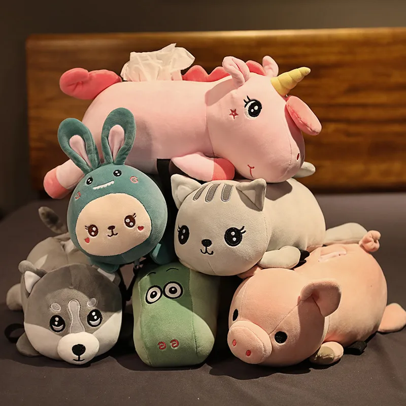Cute Unicorn Dinosaur Pig Cat Husky Rabbit Plush Animals Tissue Box Durable Home Car Sofa Paper Tissue Holder Napkin Case Pouch
Cute Unicorn Dinosaur Pig Cat Husky Rabbit Plush Animals Tissue Box Durable Home Car Sofa Paper Tissue Holder Napkin Case Pouch