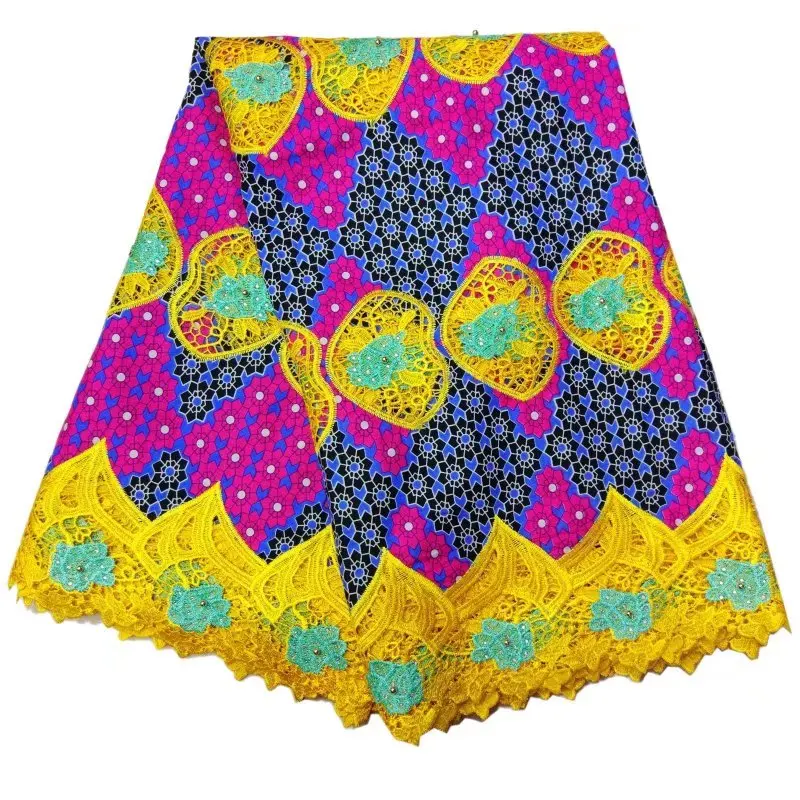 African Wax Polyester Print lace fabric Cloths for Party Dress Material thread cloth 5Yards\lot
African Wax Polyester Print lace fabric Cloths for Party Dress Material thread cloth 5Yards\lot