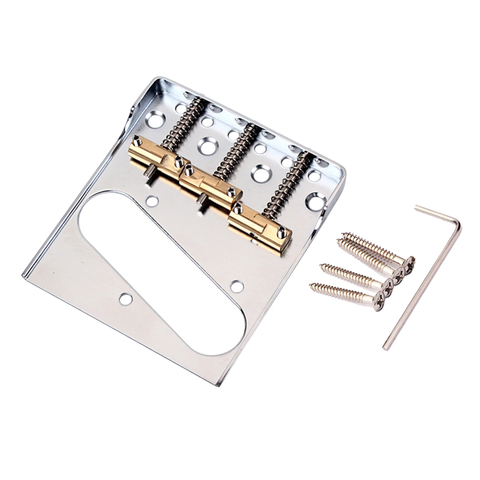 Chrome Vintage Style Fixed Electric Guitar Bridge 3 Brass Saddles for TL Guitar bridge
Chrome Vintage Style Fixed Electric Guitar Bridge 3 Brass Saddles for TL Guitar bridge