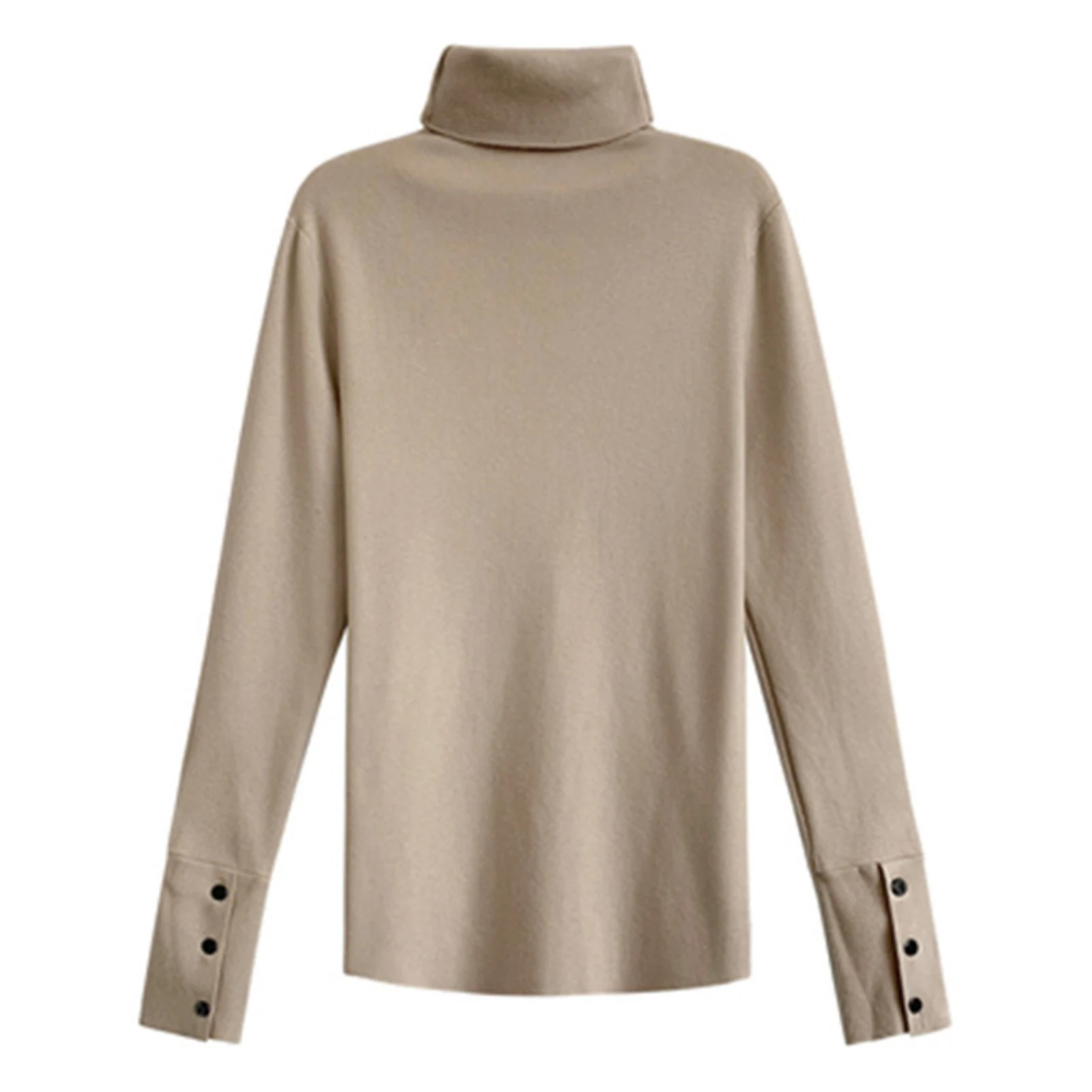 Autumn Women Long Sleeve Turtle Neck Buttons Cuff Knitwear Pullover Slim Blouse
Autumn Women Long Sleeve Turtle Neck Buttons Cuff Knitwear Pullover Slim Blouse