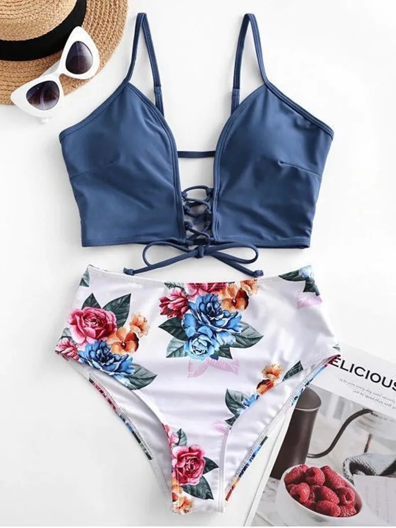 High Waist Bikini 2020 Women Lace Up Bandage Push Up Floral Print Two Piece Swimsuit Beach Bathing Suit Swimwear Biquini XXL 
High Waist Bikini 2020 Women Lace Up Bandage Push Up Floral Print Two Piece Swimsuit Beach Bathing Suit Swimwear Biquini XXL