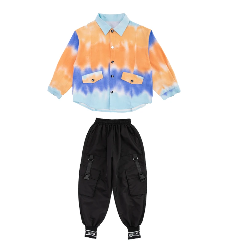 2021 Kids Ballroom Hip Hop Dance Clothes Gradient Shirt Catwalk Show Hip Hop Outfit For Boys Girls Jazz Dance Stage Costume
2021 Kids Ballroom Hip Hop Dance Clothes Gradient Shirt Catwalk Show Hip Hop Outfit For Boys Girls Jazz Dance Stage Costume