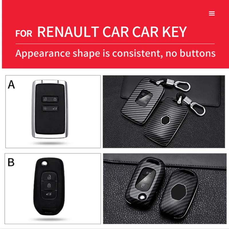 For Renault Megane Koleos Kadjar Talisman Espace Captur Clio Fob 2016-2020 Car Key Cover Carbon Fiber ABS Remote Car Key Case
For Renault Megane Koleos Kadjar Talisman Espace Captur Clio Fob 2016-2020 Car Key Cover Carbon Fiber ABS Remote Car Key Case