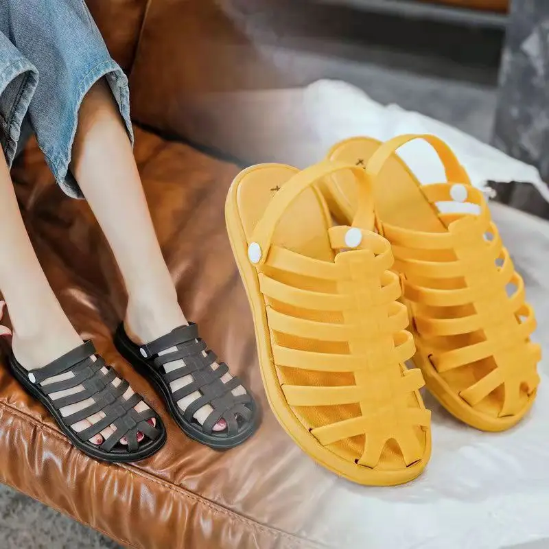 Women Summer Jelly Baotou Sandals Fashion Rome Shoes Female Soft Bottom Anti-skid Shoes Outside Beach Slippers Hole Shoes
Women Summer Jelly Baotou Sandals Fashion Rome Shoes Female Soft Bottom Anti-skid Shoes Outside Beach Slippers Hole Shoes
