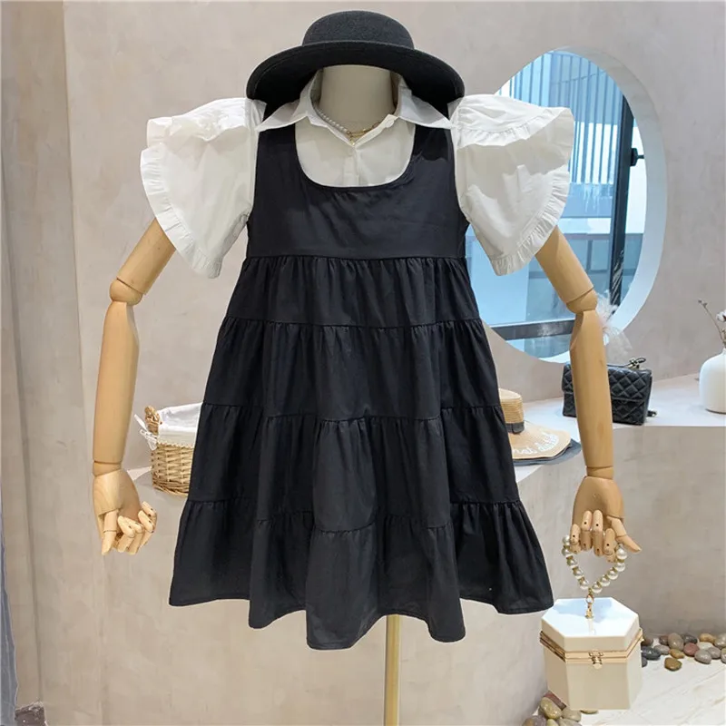 Niche Design New Women's Clothing Summer 2021 Sling Puff Dress Puff Sleeve Lapel Shirt Two Piece Set
Niche Design New Women's Clothing Summer 2021 Sling Puff Dress Puff Sleeve Lapel Shirt Two Piece Set