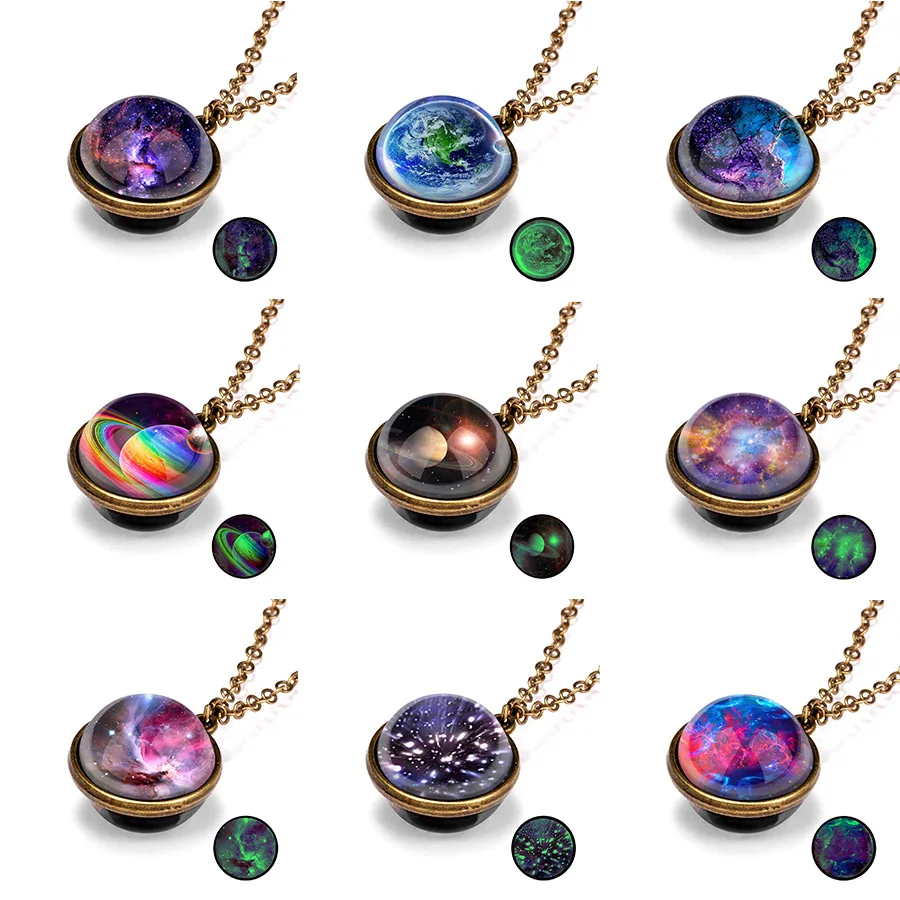 New Universe Planet Glass Luminous Double-Sided Retro Pendant Necklace For Women Men Galaxy Nebula Cosmic Art Picture Jewelry
New Universe Planet Glass Luminous Double-Sided Retro Pendant Necklace For Women Men Galaxy Nebula Cosmic Art Picture Jewelry