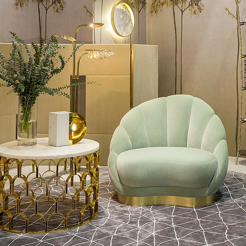 Nordic Light luxury velvet sofa chair designer creative lazy chair balcony living room shell double small apartment sofa
Nordic Light luxury velvet sofa chair designer creative lazy chair balcony living room shell double small apartment sofa