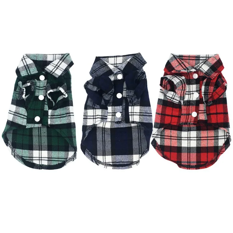 Fashion Pet Shirts British Style Plaid Dog Shirts Cotton Pet Puppy T-Shirt Dog Clothes For Small Medium Dogs Cats French Bulldog
Fashion Pet Shirts British Style Plaid Dog Shirts Cotton Pet Puppy T-Shirt Dog Clothes For Small Medium Dogs Cats French Bulldog