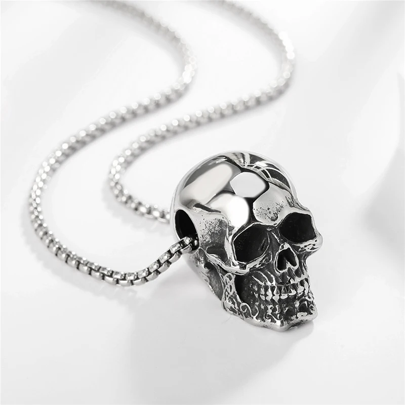 Fine Handmade European and American Style Hip-hop Skull Men's 316L Stainless Steel Pendant Necklace
Fine Handmade European and American Style Hip-hop Skull Men's 316L Stainless Steel Pendant Necklace