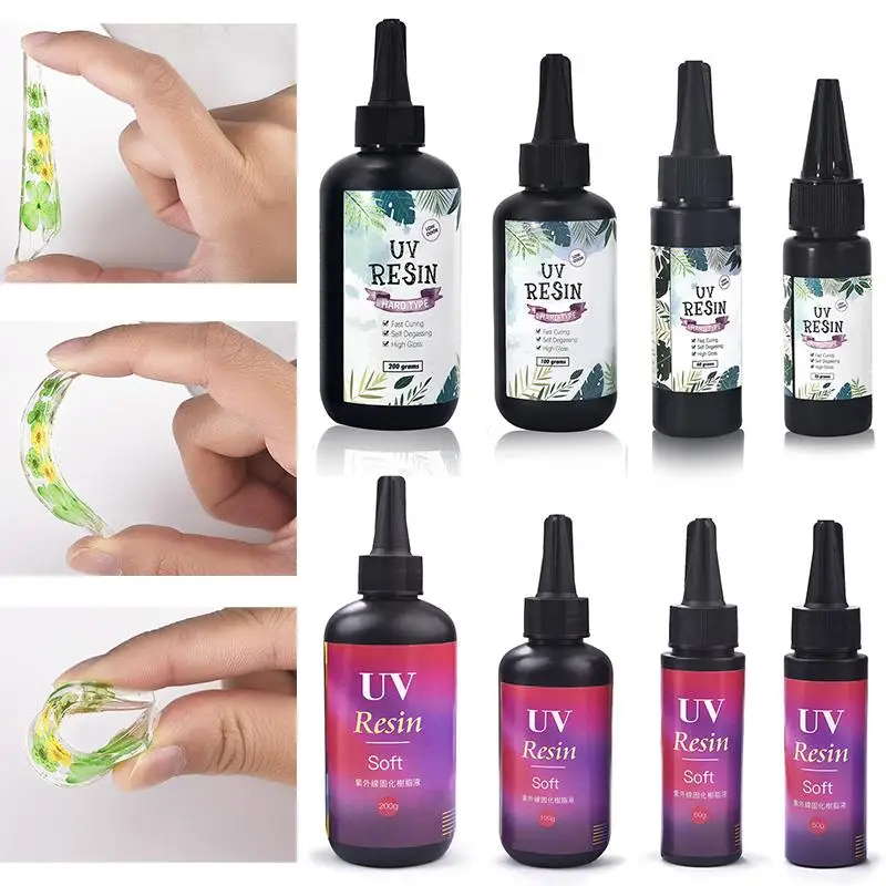 Hard & Soft UV Epoxy Resin Glue Clear UV Glue Ultraviolet Curing Solar Cure Hard Soft Resin Jewelry Making Tools UV Epoxy Gel
Hard & Soft UV Epoxy Resin Glue Clear UV Glue Ultraviolet Curing Solar Cure Hard Soft Resin Jewelry Making Tools UV Epoxy Gel