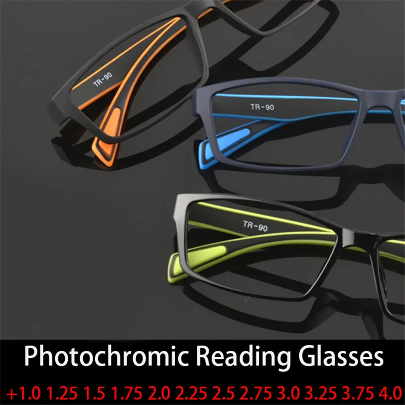 Cubojue Photochromic Reading Glasses Male Women +1.0 1.25 1.75 2.0 2.75 3.0 Ultralight Eyeglasses Frame Presbyopia TR90 Sport
Cubojue Photochromic Reading Glasses Male Women +1.0 1.25 1.75 2.0 2.75 3.0 Ultralight Eyeglasses Frame Presbyopia TR90 Sport