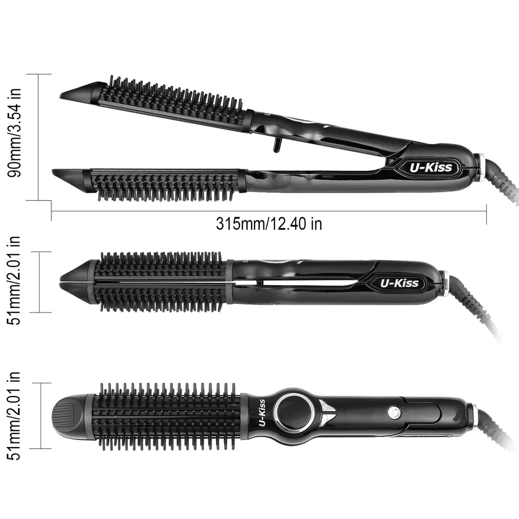 U-Kiss Ergonomic Design Anti-Slip Lcd Display Mch Heater Ceramic Coating Plate Hair Curler Brush Hair Straightener
U-Kiss Ergonomic Design Anti-Slip Lcd Display Mch Heater Ceramic Coating Plate Hair Curler Brush Hair Straightener