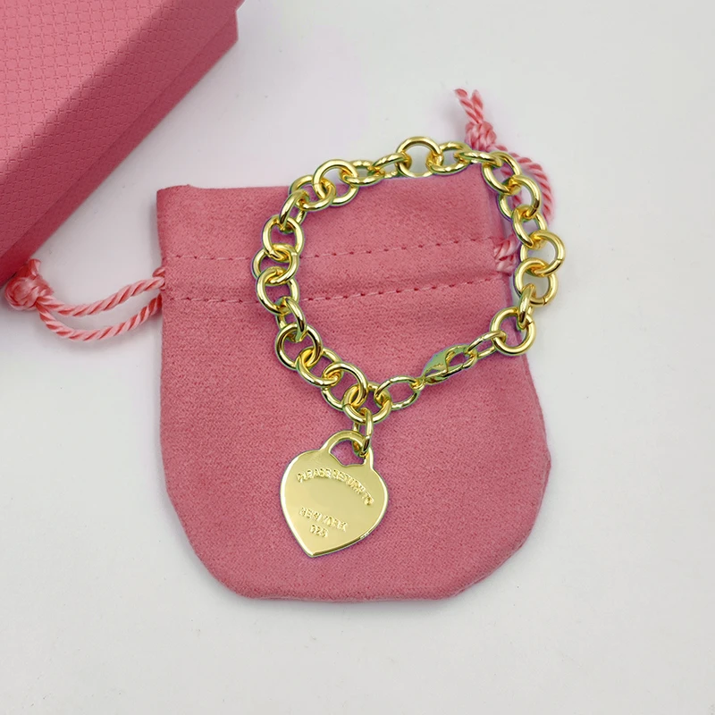 TFF Bracelet Heart Charm Chain Luxury Brand Bracelet Personality Fashion T Jewelry Gift Women's 925 Sterling Silver Main Stone
TFF Bracelet Heart Charm Chain Luxury Brand Bracelet Personality Fashion T Jewelry Gift Women's 925 Sterling Silver Main Stone