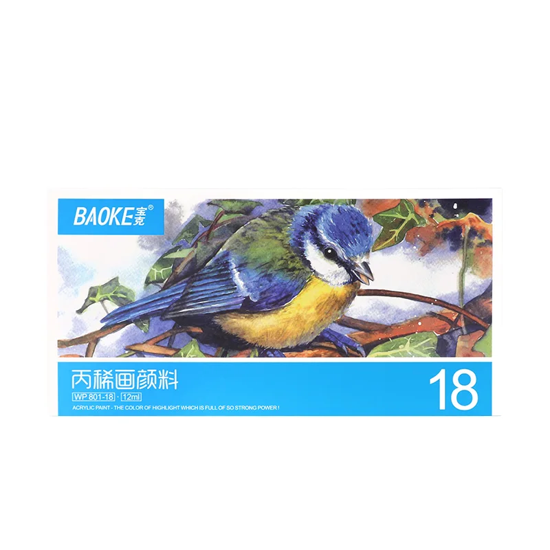 18 Pcs A Box of Baoke WP801 Acrylic Paint Set 18 Color DIY Hand-painted Shoes Children's Waterproof Bing Rare Small Box Drawing
18 Pcs A Box of Baoke WP801 Acrylic Paint Set 18 Color DIY Hand-painted Shoes Children's Waterproof Bing Rare Small Box Drawing