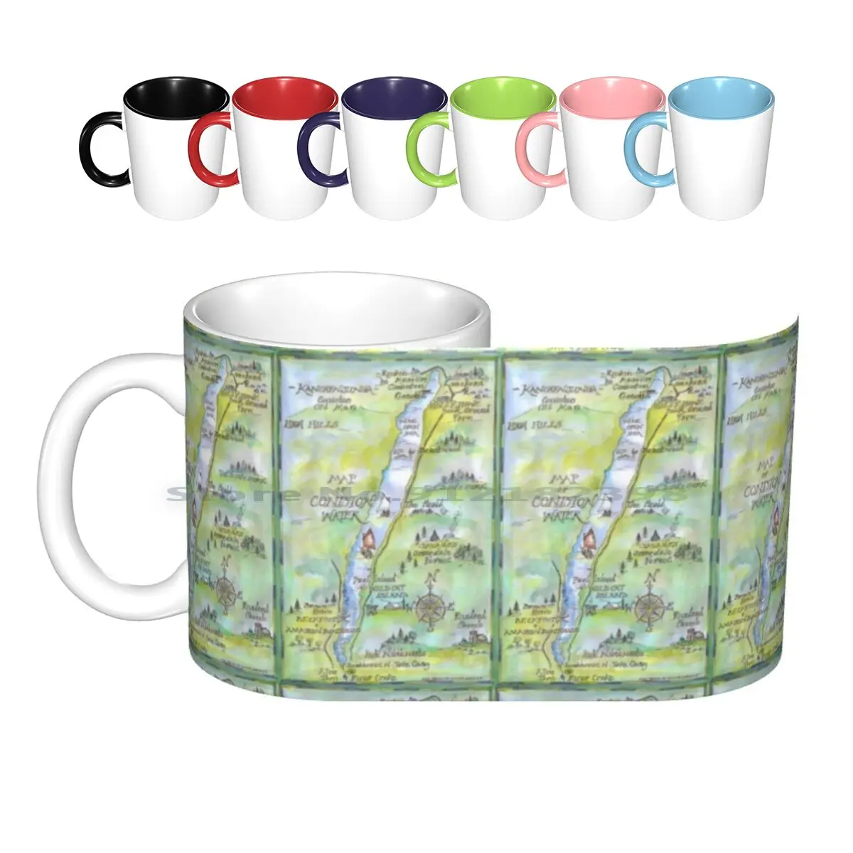 

Swallows And Map Of Coniston Water - Ceramic Mugs Coffee Cups Milk Tea Mug Swallows And Arthur Ransome Coniston Water Rusland