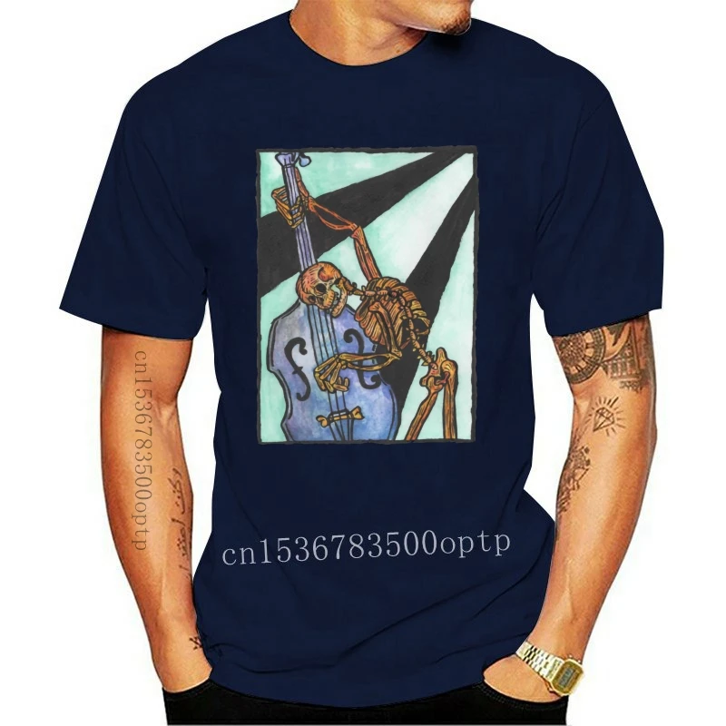 New 100% Cotton Skull T Shirt Men Black Tshirt Double Bass Jazz Skeleton T-shirt Faddish Clothes Customized Cotton Fabric Tops T
New 100% Cotton Skull T Shirt Men Black Tshirt Double Bass Jazz Skeleton T-shirt Faddish Clothes Customized Cotton Fabric Tops T