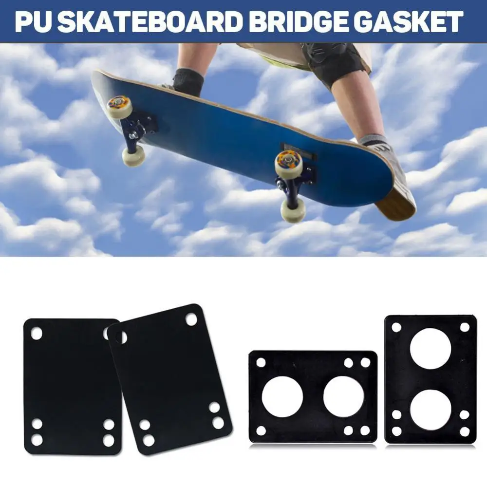 

2Pcs 3mm/6mm Soft Skateboard Riser Pads Longboard Shock Proof Bridge Gaskets Skateboard Gasket for Many Kinds of Boards