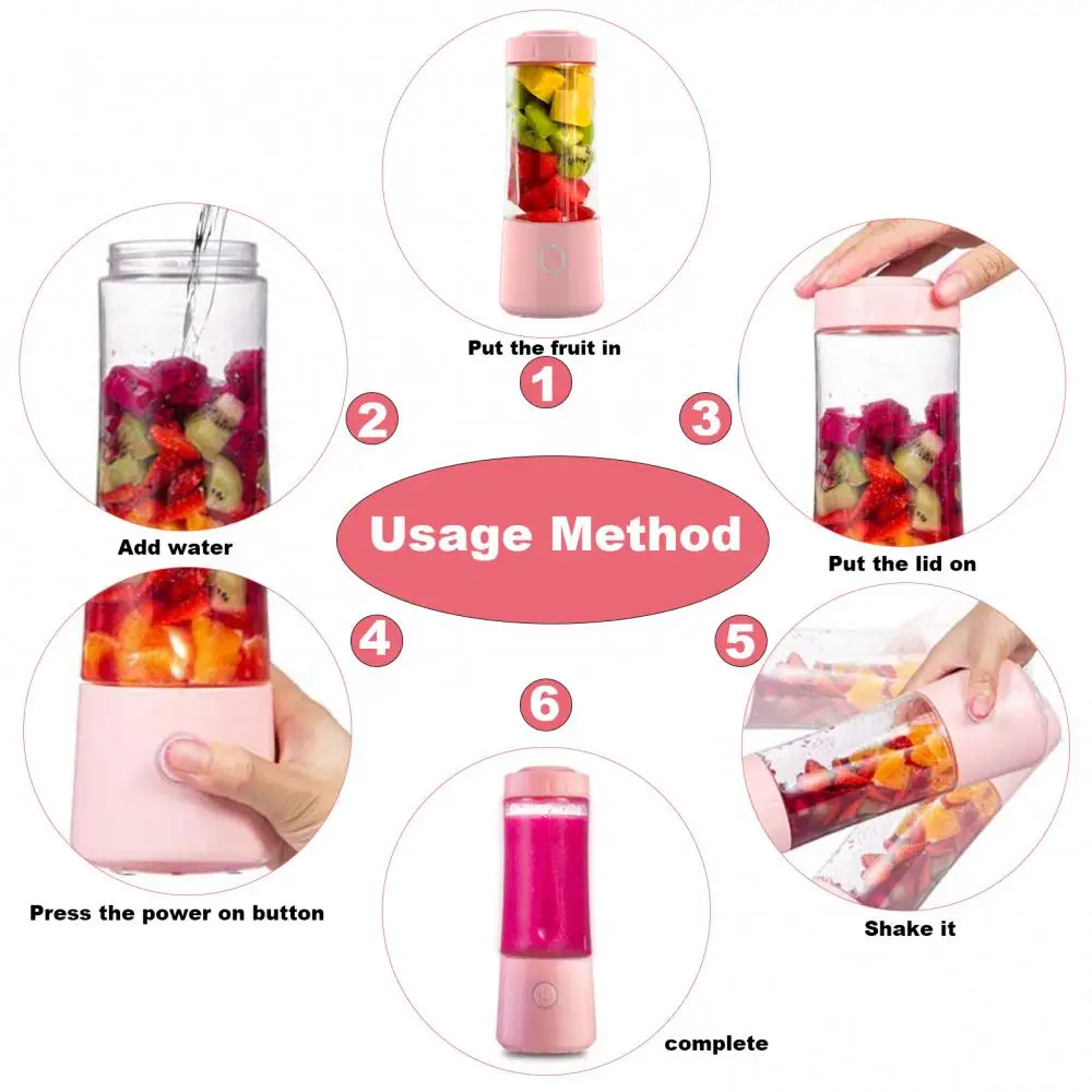 Hot Sales!! Portable Blender 6 Blades USB Rechargeable Multifunctional Fruit Juicer Machine Mixer Bottle Household Squeezer Kit
Hot Sales!! Portable Blender 6 Blades USB Rechargeable Multifunctional Fruit Juicer Machine Mixer Bottle Household Squeezer Kit