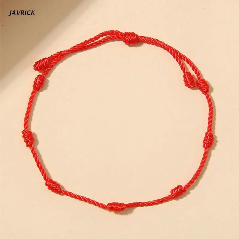 2Pcs 7 Knots Lover Red String Friendship Bracelet Attract Wealth Amulet Success
2Pcs 7 Knots Lover Red String Friendship Bracelet Attract Wealth Amulet Success