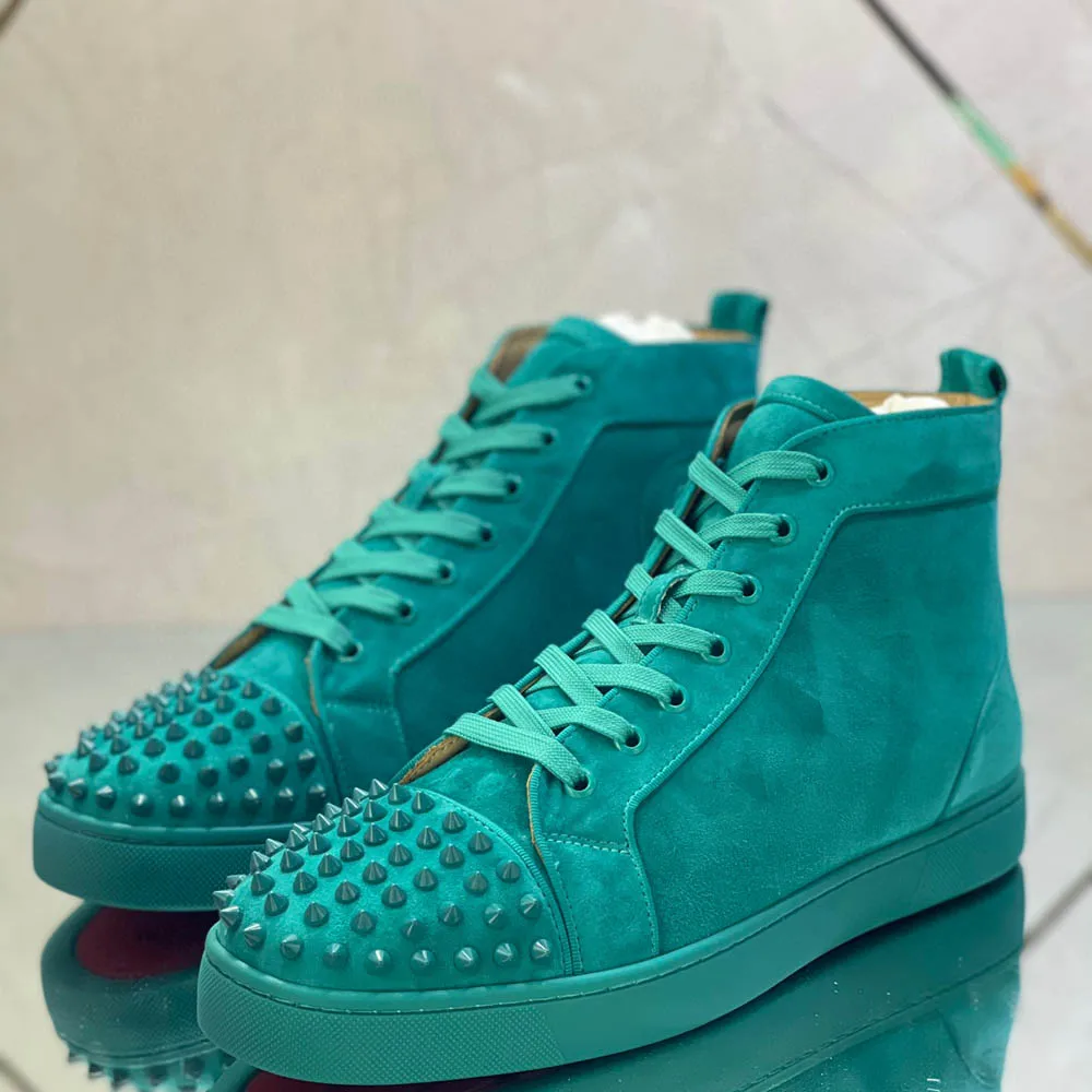 Роскошные брендовые зеленые замшевые кожаные туфли с высоким верхом и красной подошвой для мужчин, повседневные лоферы на плоской подошве ...
Роскошные брендовые зеленые замшевые кожаные туфли с высоким верхом и красной подошвой для мужчин, повседневные лоферы на плоской подошве ...