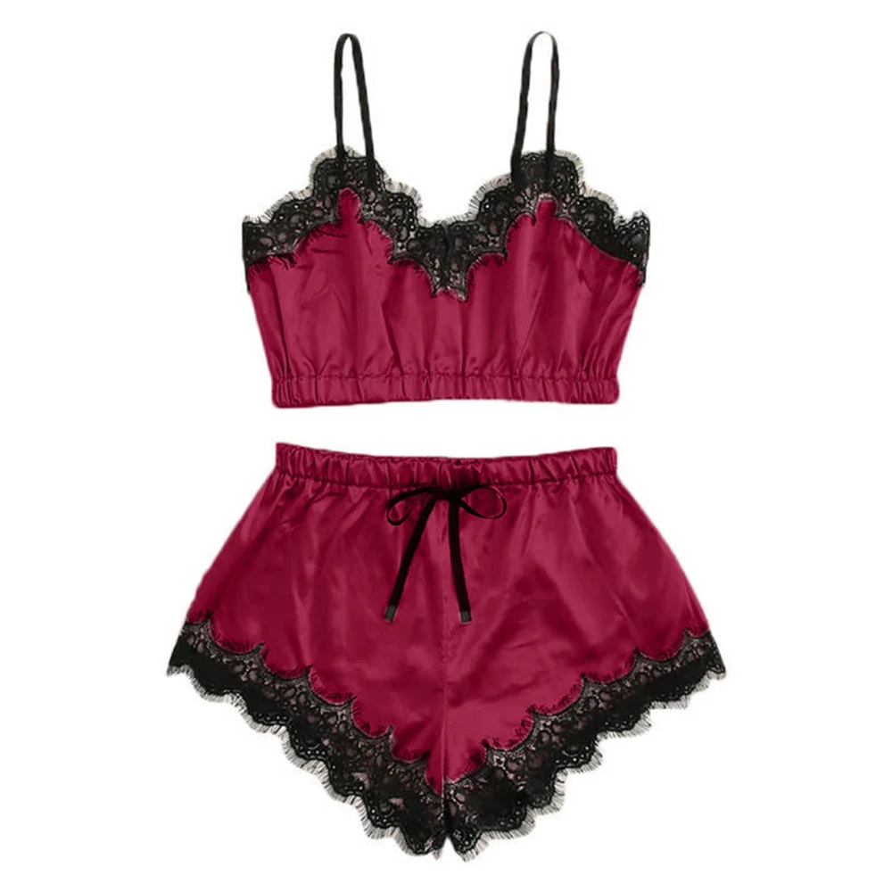 2PCS Women's Lace Pajamas Set Suspenders Underwear Top Shorts Set Emotional Babydoll Pajamas Summer Home Pajamas Set
2PCS Women's Lace Pajamas Set Suspenders Underwear Top Shorts Set Emotional Babydoll Pajamas Summer Home Pajamas Set