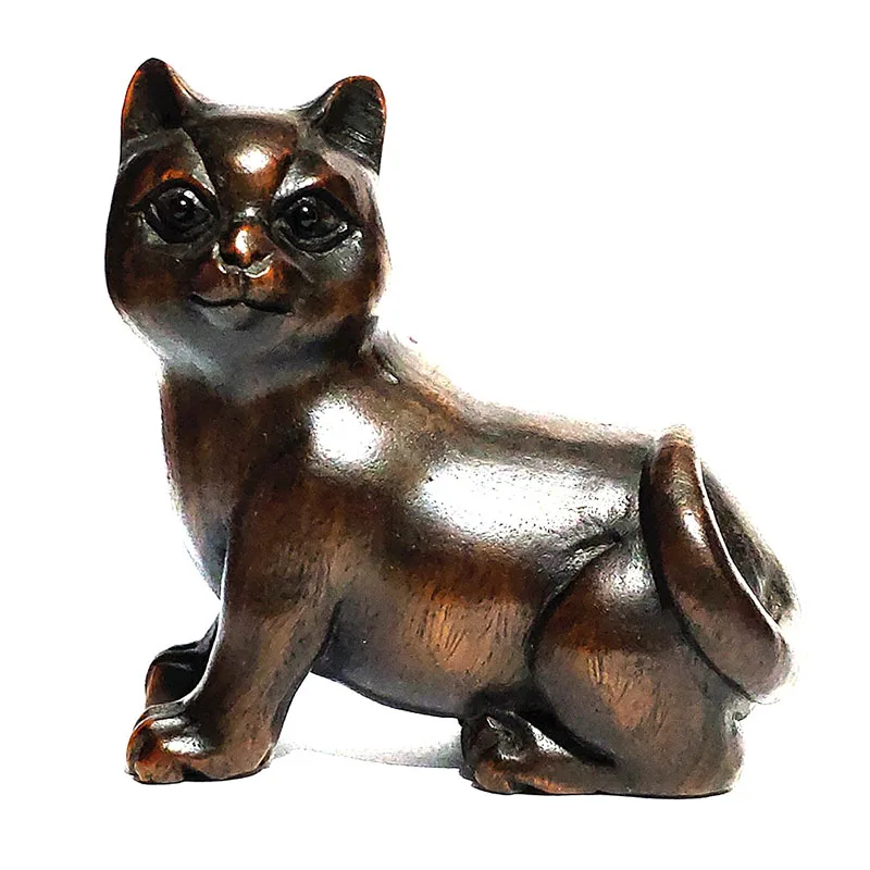 Y5772 - Collectible 20 Years OLD 2" Hand Carved Ebony Ironwood Netsuke - Lovely Cat
Y5772 - Collectible 20 Years OLD 2" Hand Carved Ebony Ironwood Netsuke - Lovely Cat
