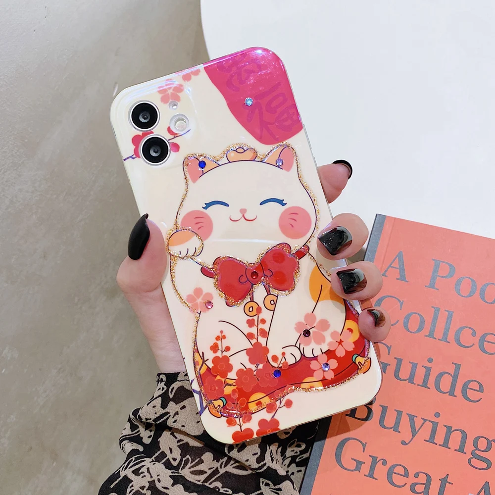 Cartoon Japan Manekineko Fortune Cat Soft Silicone Phone Case for IPhone 11 12 Pro Max 7 8 Plus SE 2020 Xs XR X Glitter Cover
Cartoon Japan Manekineko Fortune Cat Soft Silicone Phone Case for IPhone 11 12 Pro Max 7 8 Plus SE 2020 Xs XR X Glitter Cover
