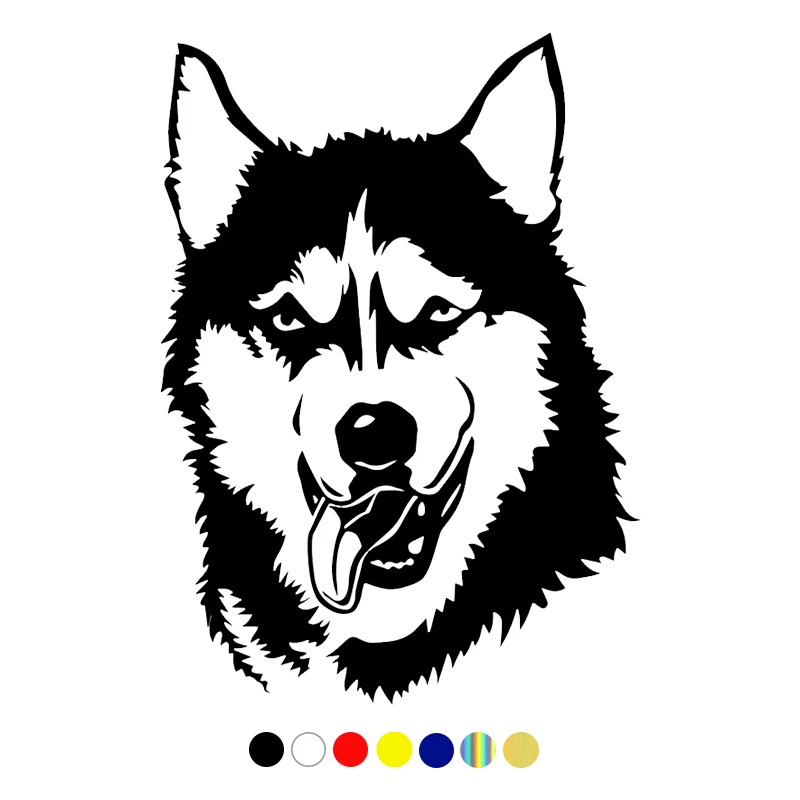 

CS-835#15*21cm Siberian Husky funny car sticker vinyl decal white/black for auto car stickers styling car decoration