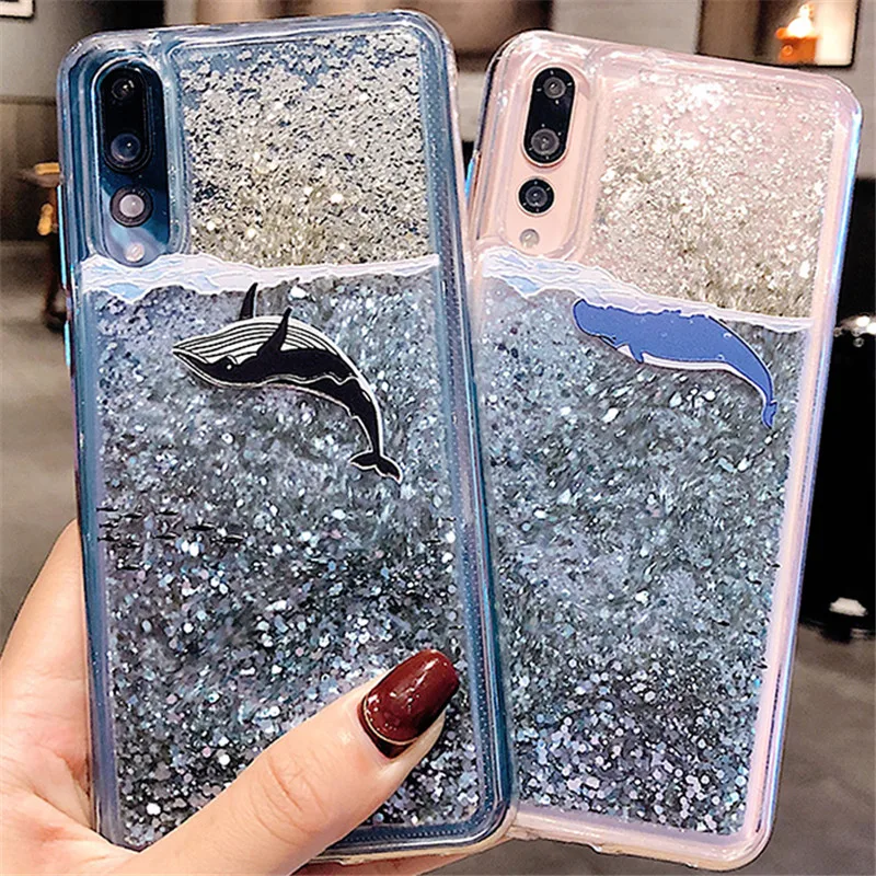 Динамичный жидкий песок мягкий чехол для huawei P30 P20 Y7 Pro P10 Honor V10 10 9 Lite 8x 7A 7C 7X Nova 4 3 3i 3E