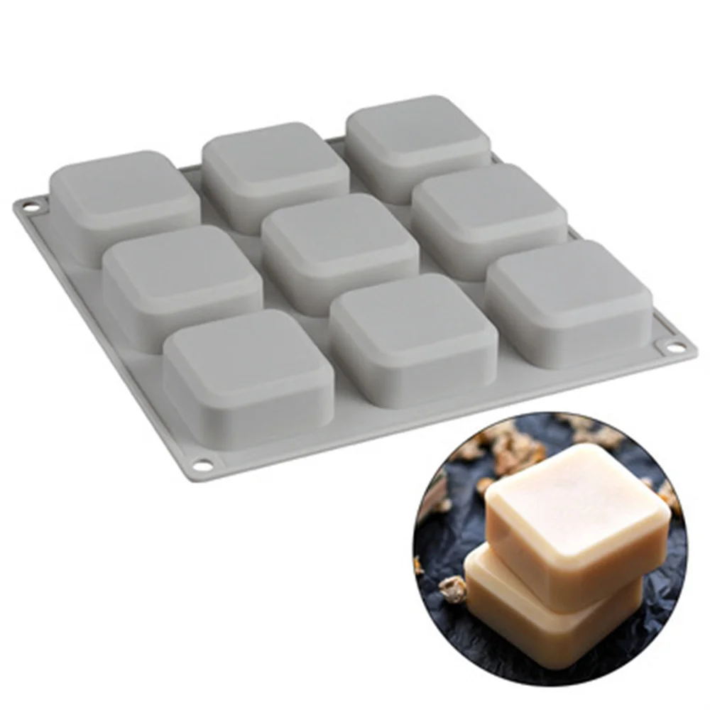 New 9 Cavity Square Silicone Soap Mold Candle Pudding Candy Wax Aromatherapy Mould Craft Decorating 3D DIY Handmade Making Tool
New 9 Cavity Square Silicone Soap Mold Candle Pudding Candy Wax Aromatherapy Mould Craft Decorating 3D DIY Handmade Making Tool