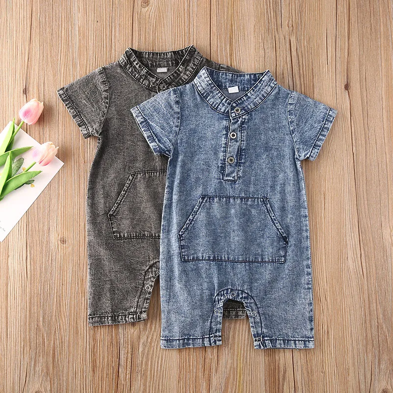 0-18M Newborn Baby Rompers Denim Clothes Summer Short Sleeve Romper Boys Girls Casual Button Jumpsuit Clothing Infant Toddler
0-18M Newborn Baby Rompers Denim Clothes Summer Short Sleeve Romper Boys Girls Casual Button Jumpsuit Clothing Infant Toddler