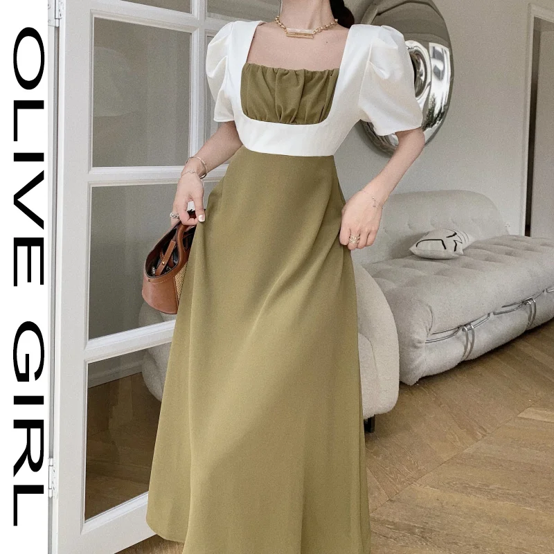 Women 2021 Summer French Vintage Dress Patchwork Korean Casual Elegant Party Dress Short Sleeve Chic Slim Sweet Long Dress
Women 2021 Summer French Vintage Dress Patchwork Korean Casual Elegant Party Dress Short Sleeve Chic Slim Sweet Long Dress