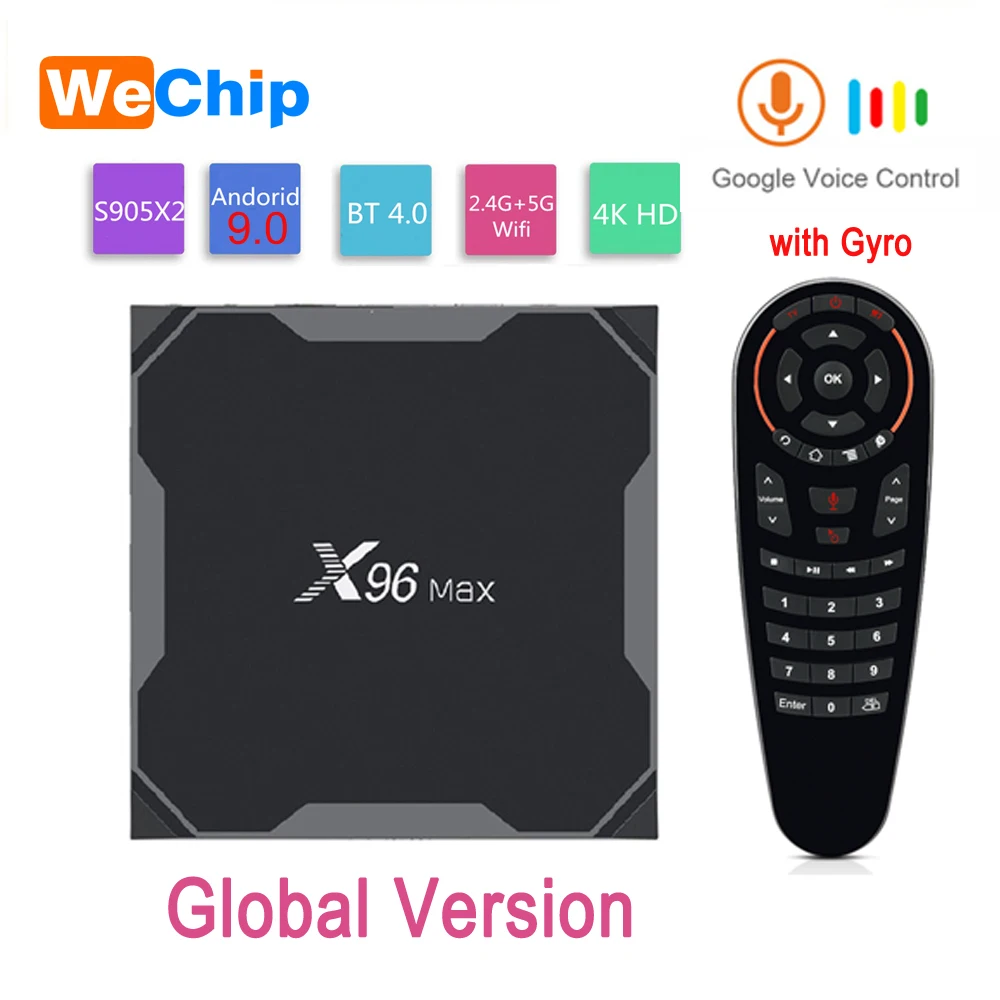 X96MAX Smart Android 9.0 4G 64G TV BOX Amlogic S905X2 LPDDR3 Quad Core Dual Wifi Bluetooth 1000M H.265 X96 Max 4K HD Set Top Box
X96MAX Smart Android 9.0 4G 64G TV BOX Amlogic S905X2 LPDDR3 Quad Core Dual Wifi Bluetooth 1000M H.265 X96 Max 4K HD Set Top Box