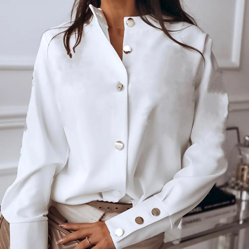 Jocoo Jolee Elegant Long Sleeve Metal Buttons Blouse Office Lady Shirt 2020 Womens Tops and Blouses Spring Solid Tunic Tops
Jocoo Jolee Elegant Long Sleeve Metal Buttons Blouse Office Lady Shirt 2020 Womens Tops and Blouses Spring Solid Tunic Tops