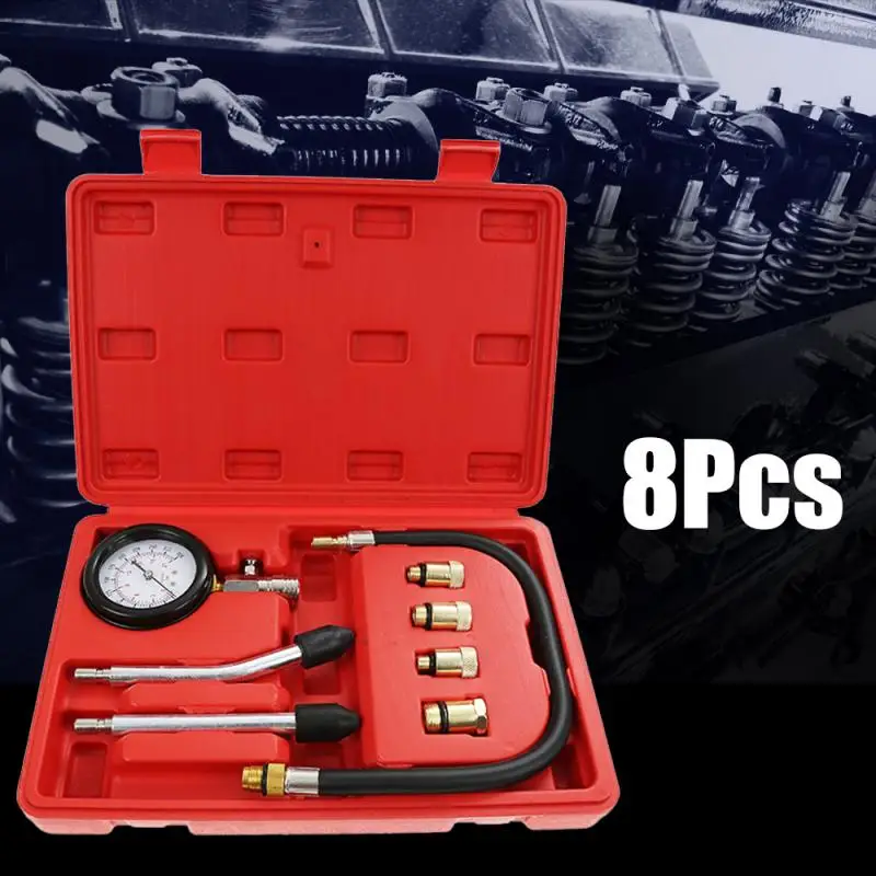 8pcs Gasoline Engine Compression Tester Auto Petrol Gas Engine Cylinder Automobile Pressure Gauge Tester Automotive Test Kit HWC
8pcs Gasoline Engine Compression Tester Auto Petrol Gas Engine Cylinder Automobile Pressure Gauge Tester Automotive Test Kit HWC