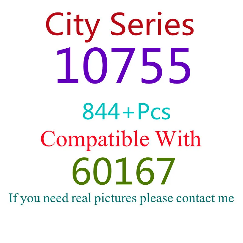 844Pcs 10755 Building Block Toy City Series 60167 Assembled Building Block Children's Toy Holiday Gifts
844Pcs 10755 Building Block Toy City Series 60167 Assembled Building Block Children's Toy Holiday Gifts