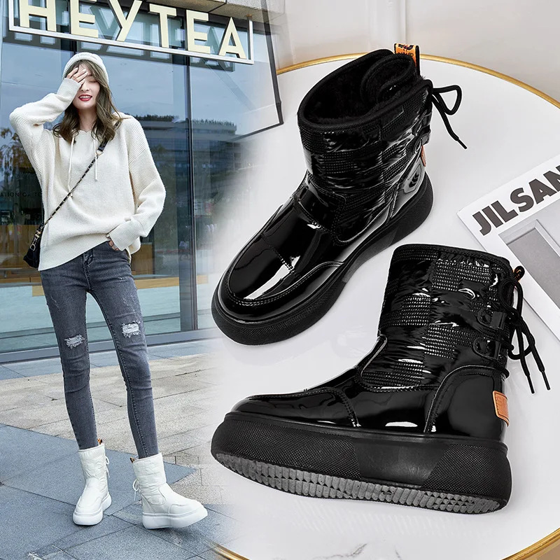 Women Snow Boots 2021 Winter New Female Ankle Boots Fashion Warm Fur Women Shoes Thick Plush Waterproof Non-slip Short Boots
Women Snow Boots 2021 Winter New Female Ankle Boots Fashion Warm Fur Women Shoes Thick Plush Waterproof Non-slip Short Boots