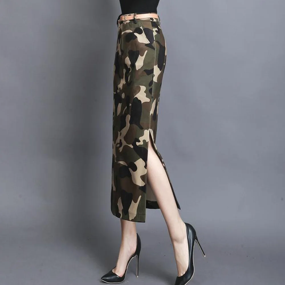 Women's Skirts Camouflage Print Skirt High Waist Bodycon Split Skirt Vintage Casual Straight Midi Skirt Jupe Longue Faldas
Women's Skirts Camouflage Print Skirt High Waist Bodycon Split Skirt Vintage Casual Straight Midi Skirt Jupe Longue Faldas