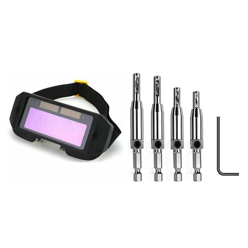 1Pcs Auto Darkening Welding Helmet Durable & 1 Set Self Centering Hinge Tapper Core Drill Bit Set For Woodworking
1Pcs Auto Darkening Welding Helmet Durable & 1 Set Self Centering Hinge Tapper Core Drill Bit Set For Woodworking