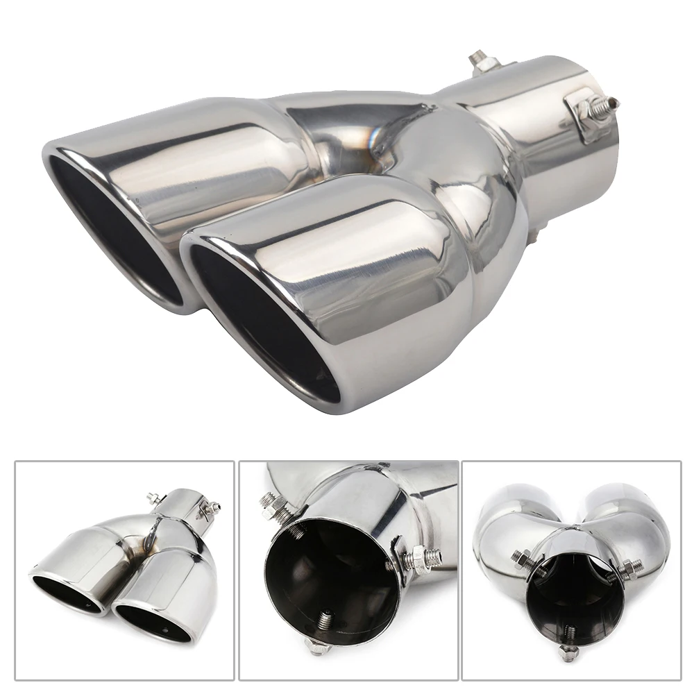 Universal 63mm Car Exhaust Pipe Tail Muffler Tip Pipe Dual Outlet Exhaust Muffler Tip End Tail Pipe Stainless Steel
Universal 63mm Car Exhaust Pipe Tail Muffler Tip Pipe Dual Outlet Exhaust Muffler Tip End Tail Pipe Stainless Steel