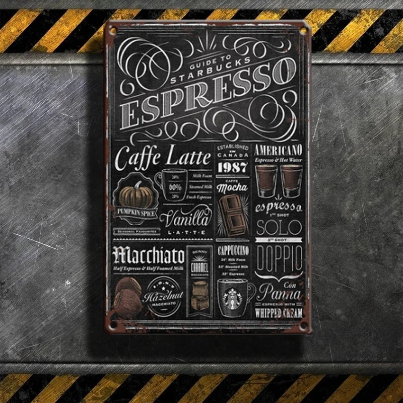 Coffee Metal Sign Tin Art Painting Wall Decor 
Coffee Metal Sign Tin Art Painting Wall Decor