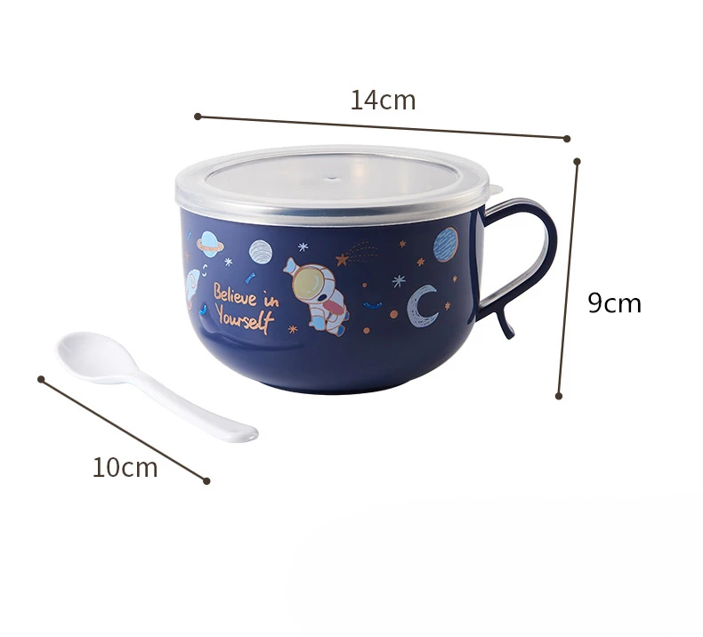 Stainless Steel Bowl With Cover Tableware Spoon Noodle Rice Fruit Salad Bowl Chinese Style Portable Lunch Box
Stainless Steel Bowl With Cover Tableware Spoon Noodle Rice Fruit Salad Bowl Chinese Style Portable Lunch Box