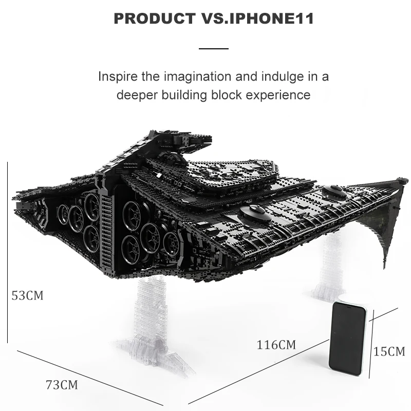 MOC Fearless Toys Emperor Star Destroyer Interstellar Project Corrosion Suit Building Block Brick Boy Birthday Gifts
MOC Fearless Toys Emperor Star Destroyer Interstellar Project Corrosion Suit Building Block Brick Boy Birthday Gifts