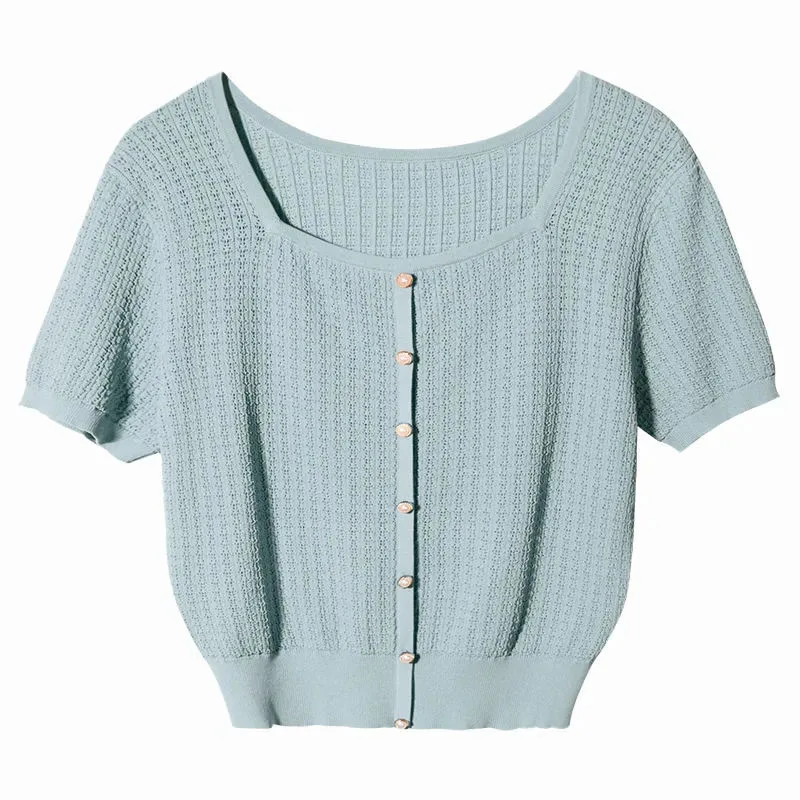 Summer New Round Neck Basic Sweater Short-sleeved Knitted Sweaters Women Harajuku Pullovers Soft Girl Clothes Oversized Sweaters 
Summer New Round Neck Basic Sweater Short-sleeved Knitted Sweaters Women Harajuku Pullovers Soft Girl Clothes Oversized Sweaters